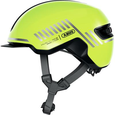 Fahrradhelm ABUS "HUD-Y" Gr. M, gelb (signal gelb), Helme, M Kopfumfang: 54cm - 58cm