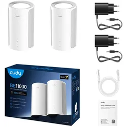 Cudy BE11000 Tri-Band Wi-Fi 7 Mesh 2.5G Solution, Router, Weiss