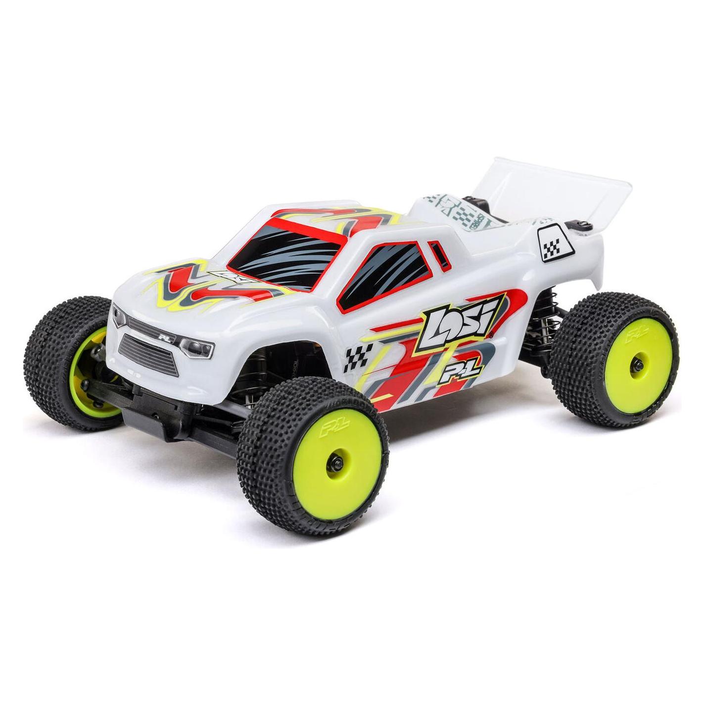 Losi Micro-T 2S 1/28 2WD RTR Stadium Truck (Akku & Ladegerät enthalten), Weiss (RTR Ready-to-Run) (LOS-1392T1)