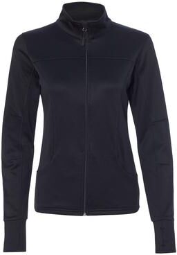 Independent Trading Co. EXP60PAZ Women's Poly-Tech Full-Zip Track Jacket in Black size XS   Polyester fleece