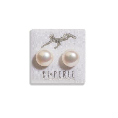 Paar Ohrstecker DI PERLE "Damen Perlenschmuck 925 Silber Süsswasser Perlen Ohrstecker", weiß, Ohrringe, Damen, Damen, Silber 925 (Sterlingsilber), Damen Perlenschmuck