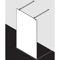 Kermi Xb Glasanlage XBFWA12020VUK 120x200cm, silber hochglanz, ESG SR Opaco