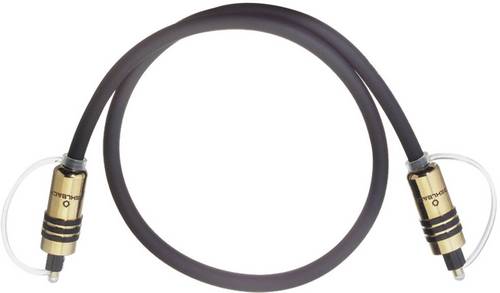 Oehlbach 6087 Toslink Digital-Audio Anschlusskabel [1x Toslink-Stecker (ODT) - 1x Toslink-Stecker (ODT)] 10.00m Grau vergoldete
