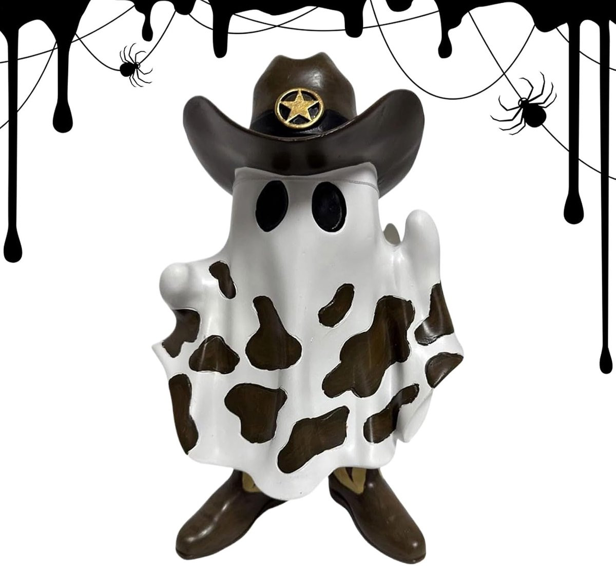 Cowboy Spook Beeldjes voor Halloween Decoratie, Hoogte: 16 cm