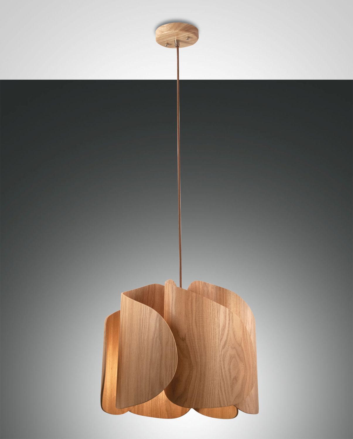 Fabas Luce Pendelleuchte PEVERO Eschenholz 3672-40-132 8019282533634