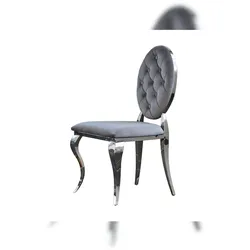 KAWOLA Stuhl LINDA Esszimmerstuhl Barock Velvet grau