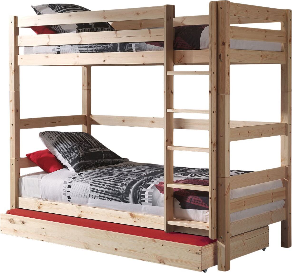 Etagenbett Karolina 210x105x161 Hochbett Massivholz natur