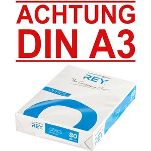Rey Office Papier A3 80g 500 Blatt hochweiß