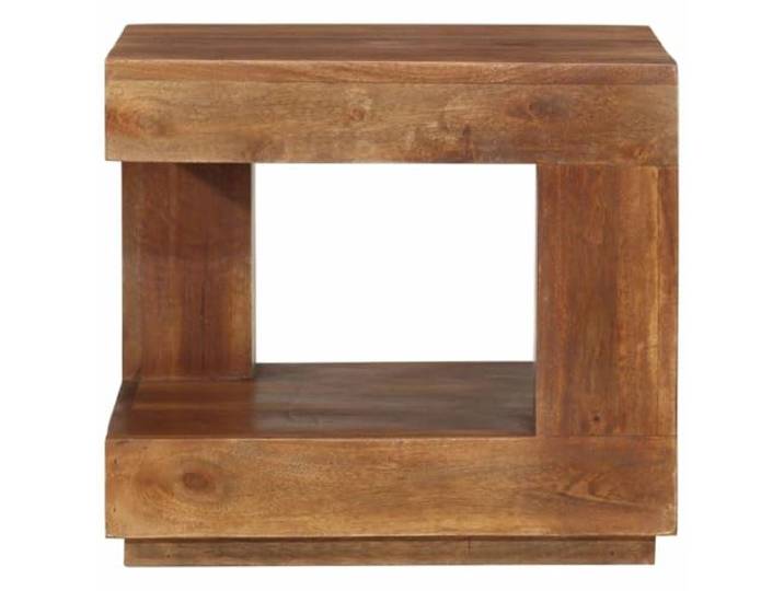 HKLGBVCR Couchtisch aus massivem Akazienholz, 45 x 45 x 40 cm, mit Ablage
