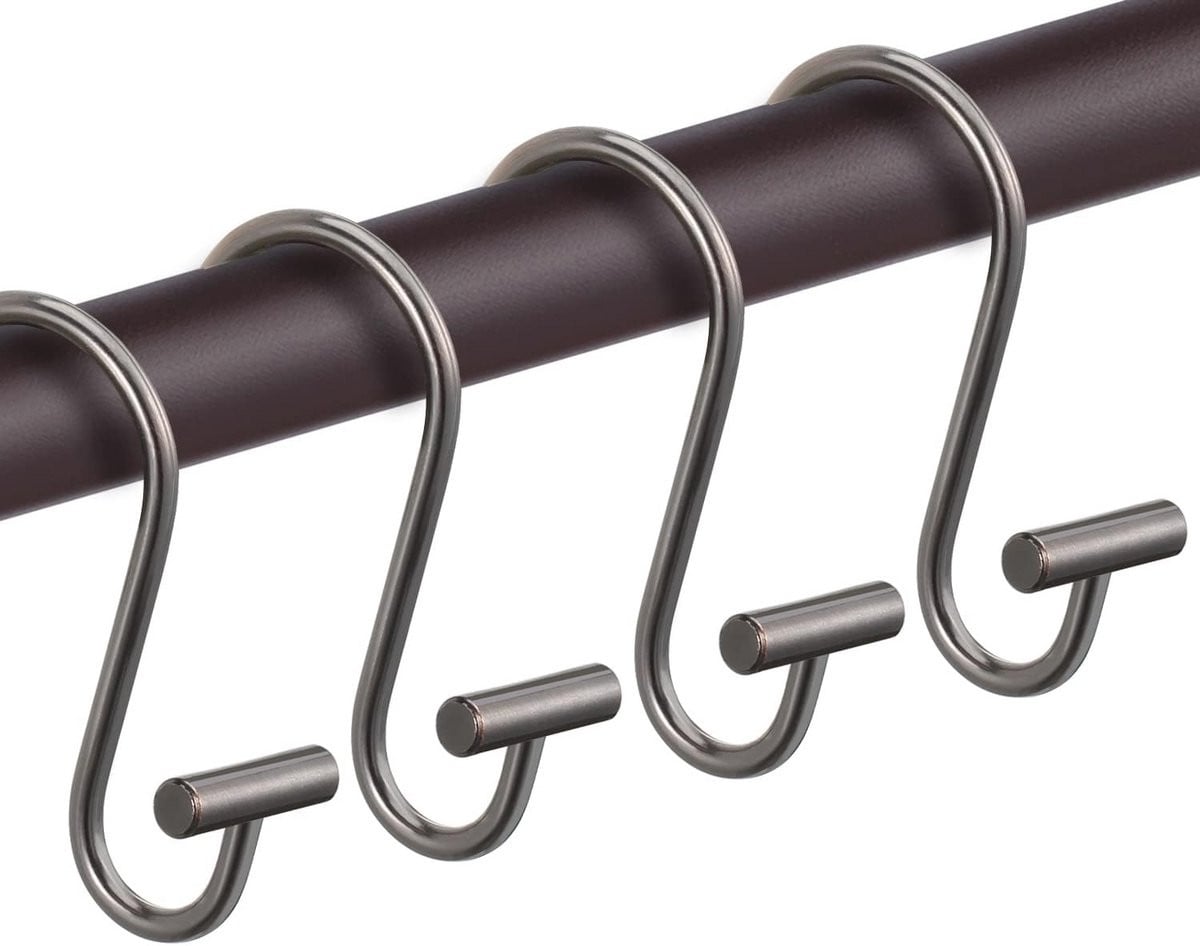 Set van 12 Brons Shower Curtain Hooks Roestvrije Badkamerhaakjes