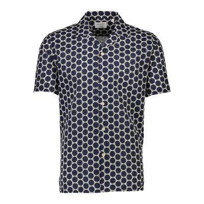 Kurzarmhemd LINDBERGH "Freizeithemd (Kurzarm) Relaxed Fit", Herren, Gr. M, Normalgrößen, blau (navy), Obermaterial: 100% Baumwolle, Hemden