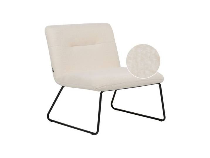 Fauteuil bouclé blanc COTULLA