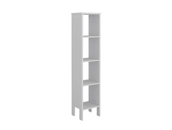 VitaliSpa Kinderregal Ajaton, Weiß, 35.2 x 159.5 cm zur Aufbewahrung von Spielzeug und Büchern mit Faltboxen