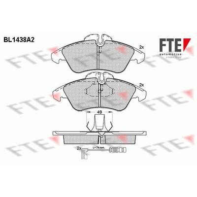 FTE Bremsbelagsatz, Scheibenbremse 9010187 Vorderachse für Mercedes