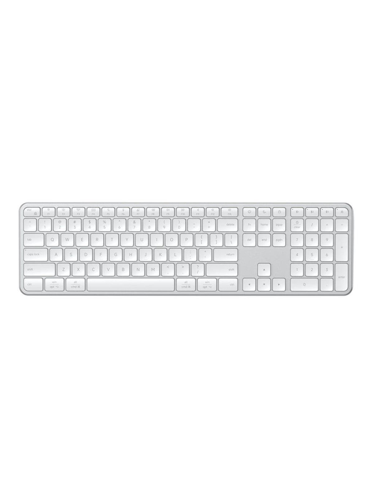 Satechi Slim EX3 - keyboard - multi-connection for efficient typing full size - QWERTY - Nordic - silver Input Device - Tastatur - Nordic ISO - Silber