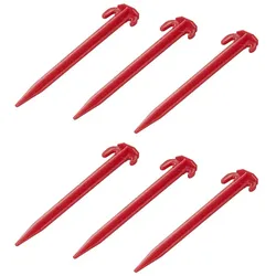 Set mit sechs ProPlus-Zeltheringen 364824, Kunststoffheringe zur Befestigung von Abspannleinen, 19 cm