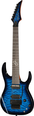 Solar Guitars SBR1.7FRQOB Sustainiac+ Quilted Ocean Blue Hochglanz