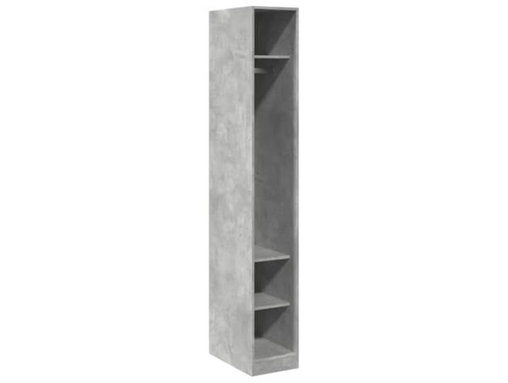 HBBMGYD Kleiderschrank, Betongrau, 30 x 50 x 200 cm, Holz Schlafzimmerschrank, minimalistischer Schrank, gefaltete Kleiderregal, lange Kleiderstange, Wandbefestigung im Lieferumfang