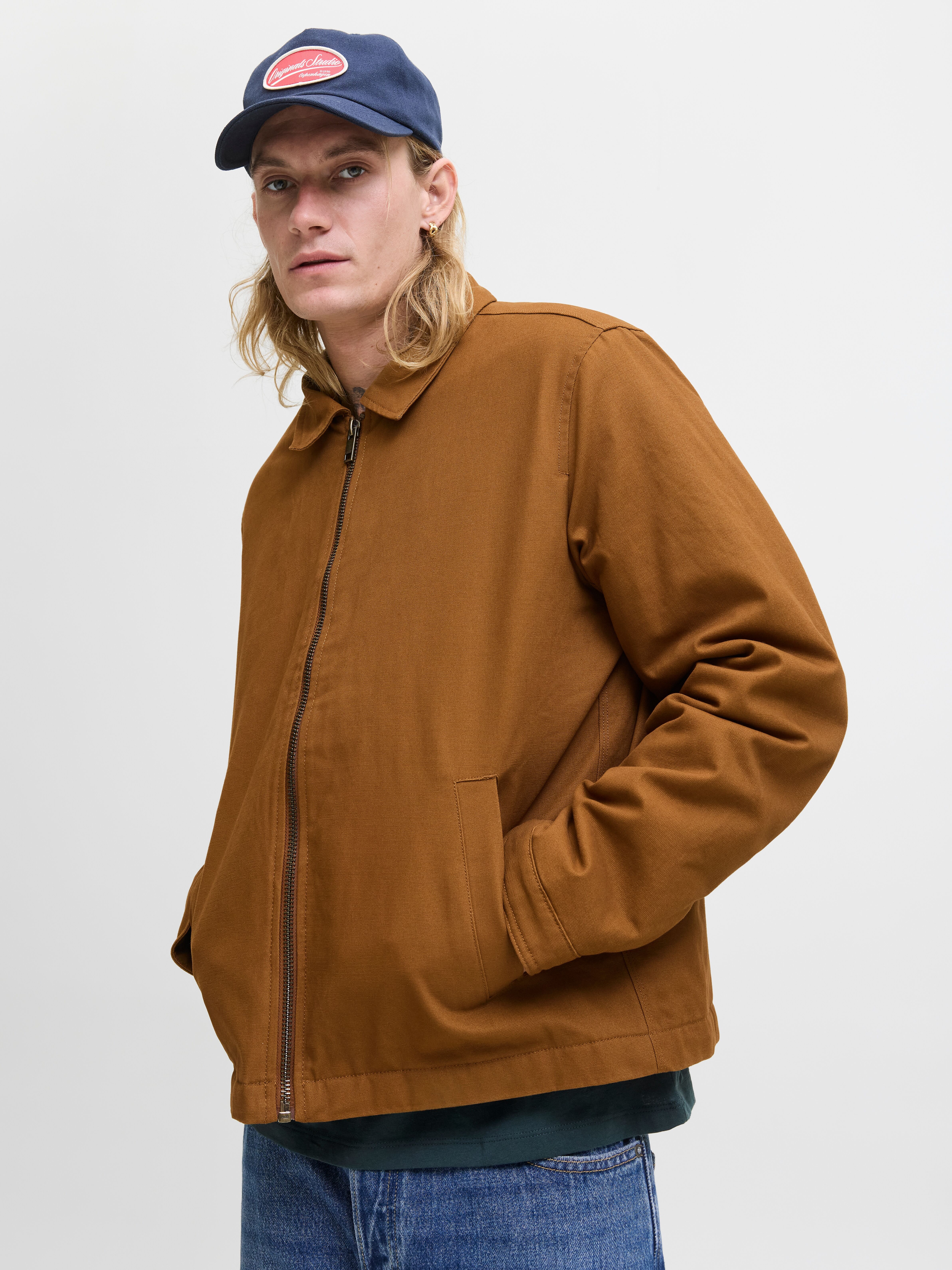 Outdoorjacke JACK & JONES "JJEDOVER WORKER JACKET NOOS", Herren, Gr. XXL, monks robe, Web, Obermaterial: 100% Baumwolle, unifarben, regular fit normal, Jacken Outdoorjacke monks robe XXL