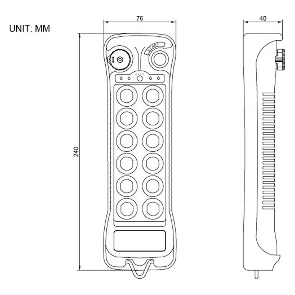 Tru Components TC-Q1200 12-24V TC-14232312 Industrielle Funkfernsteuerung 12-Kan (TC-14232312)