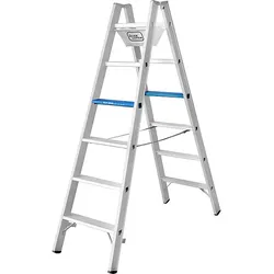 ILLER-LEITER Stufenstehleiter 2x7 Stufen eloxiert 7107-7E