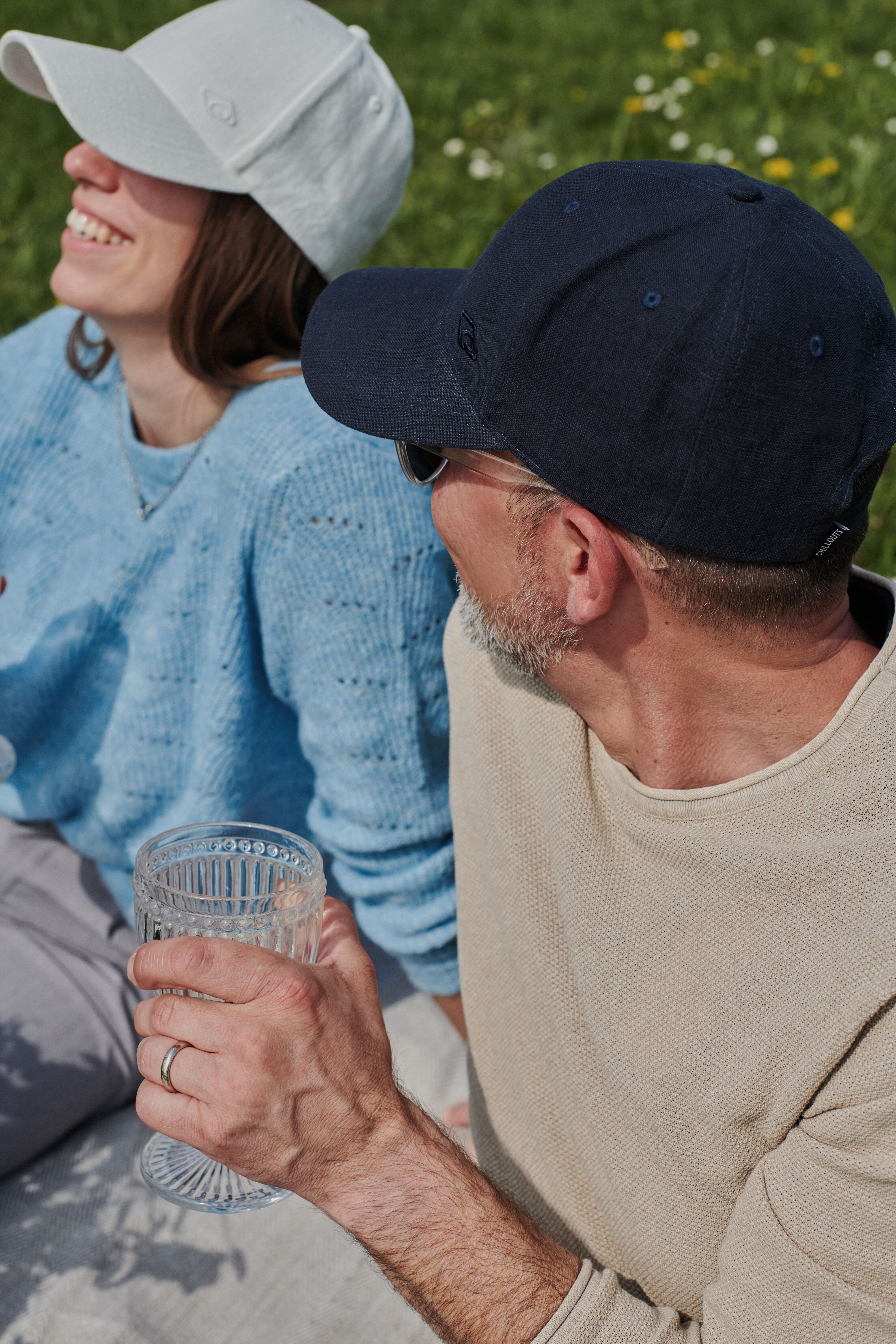 Baseball Cap CHILLOUTS "Merlot Hat", blau (navy), Leinen, Caps Baseball Cap, Stylische Baseball-Cap aus natürlichem Leinen navy Einheitsgröße
