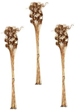 Worth Imports "27"" Curly Ting, Glitter Gold, Set of 3 Bunches"