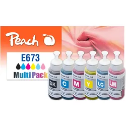 Peach, Druckerpatrone, Spar Pack Tintenpatronen ersetzt Epson T6737 (BK, C, LC, LM, M, Y)