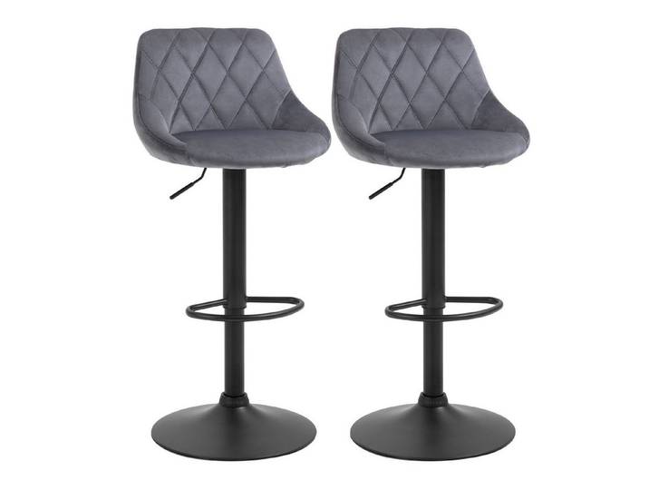 FELIXLEO Barhocker 2er Set Barhocker, Höhenverstellbare Barstuhl mit Lehne, Dunkelgrau (1 St)