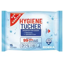Gut & Günstig Hygiene Tücher 15 Tücher