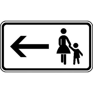 SafetyMarking Verkehrsschild StVO zugelassen, 42 x 23 cm 1000-12, RA1/C, Fußgänger Gehweg gegenüber benutzen