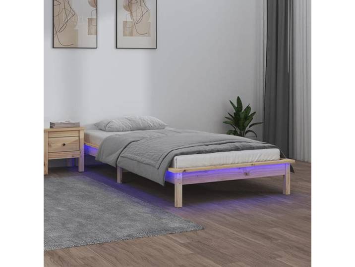 Lit simple - 75 x 190 cm - - Cadre de lit - pour chambre - adulte 837218vft18z