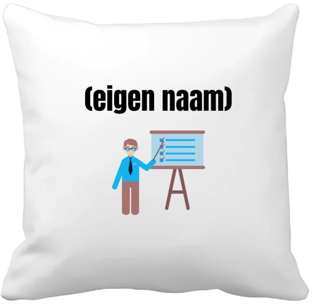 Akyol Kussenhoes Docent met Checklist - 40 x 40 cm
