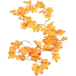 Viana, Kunstpflanzen, Herbstgirlande Ahornblätter für vielseitige Dekoration im Innen- und Aussenbereich (3 cm)