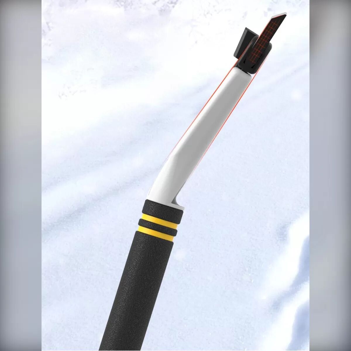 INF Pelle à neige prolongée pour voiture - Lame ABS+Poignée EVA antidérapante ergonomique, grande lame pour déneigement rapide Bleu