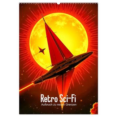 Retro Sci-Fi - Aufbruch zu neuen Grenzen (Wandkalender 2027 DIN A2 hoch), CALVENDO Monatskalender