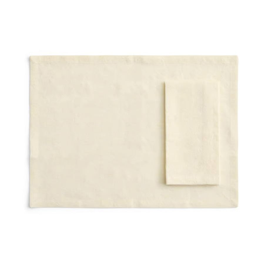 HAY Placemat en servet 4-pack Soft yellow