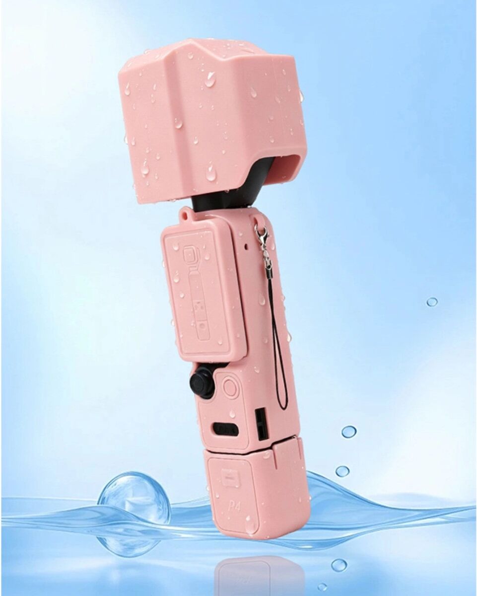 INF Housse Silicone Protection Intégrale pour Pocket 4 Pro - Anti-chute, Antidérapante, Compatible avec DJI Osmo Pocket 4 Pro Rose