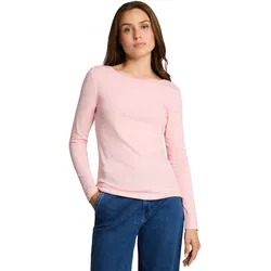 Langarmshirt mit U-Boot-Ausschnitt Rosa M
