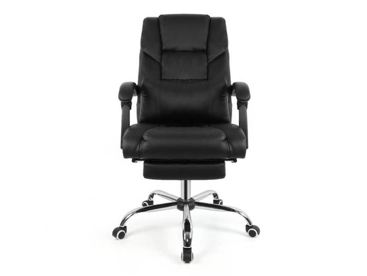 Fauteuil de bureau avec soutien lombaire et repose-pieds rétractable-Fauteuil de direction-Haut confort-Dossier réglable-XJING