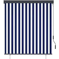 vidaXL Außenrollo 140x250 cm Blau und Weiß