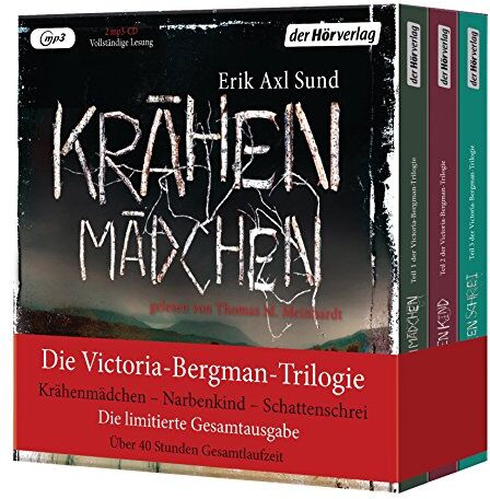 Sund, Erik Axl - Die Victoria-Bergman-Trilogie: Krähenmädchen - Narbenkind - Schattenschrei. Die Limitierte Gesamtausgabe - Psychothriller - Preis vom 09.10.2026 07:28:09 h