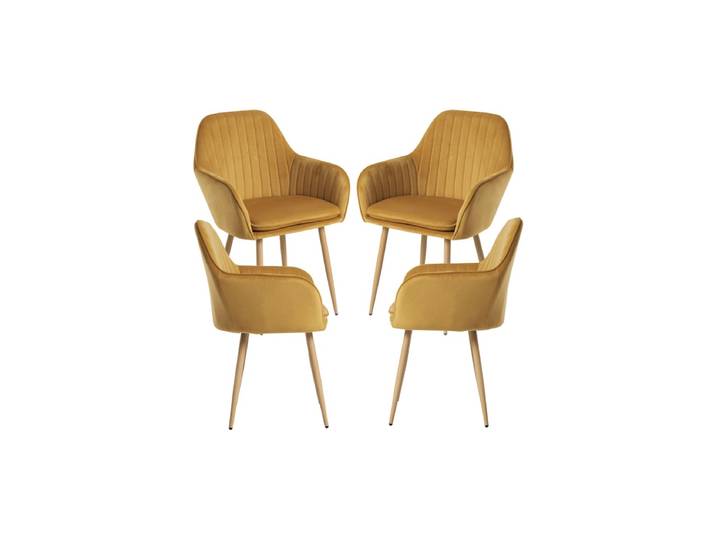 4er Set Stühle Chic - Senf