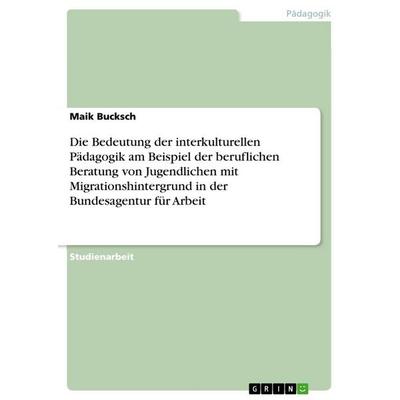 Die Bedeutung der interkulturellen Pädagogik am Beispiel der beruflichen Beratung von Jugendlichen mit Migrationshintergrund in der Bundesagentur für