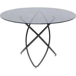 KARE DESIGN Esstisch Molekular 85673 Ø 120 cm Glas Schwarz