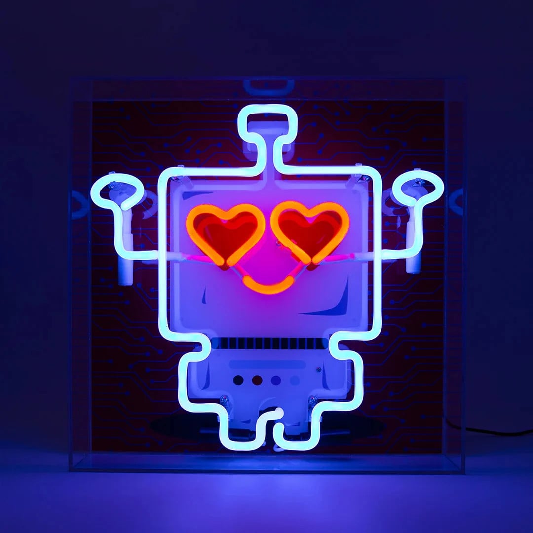 Locomocean Neon lichtbord Robot multicolor met LED-verlichting