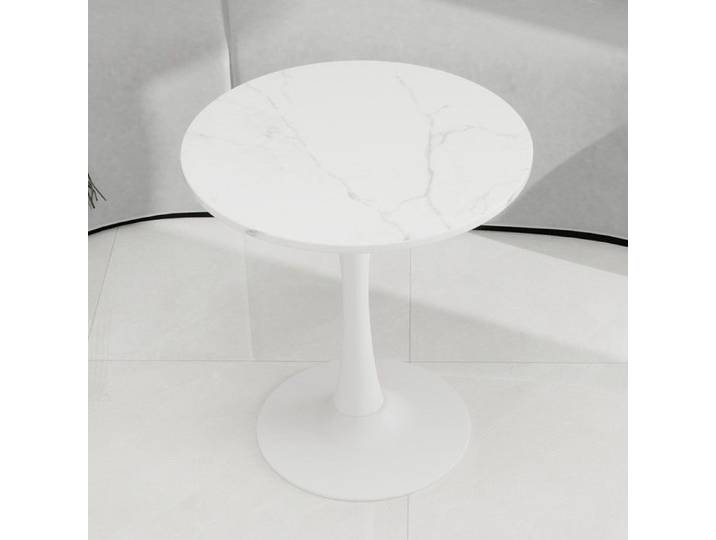 Table basse - Moderne - 70x70x72 cm - Marbre artificiel - Style scandinave