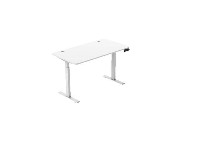 Piètement de bureau assis-debout électrique - double moteur - 4 mémoires - blanc