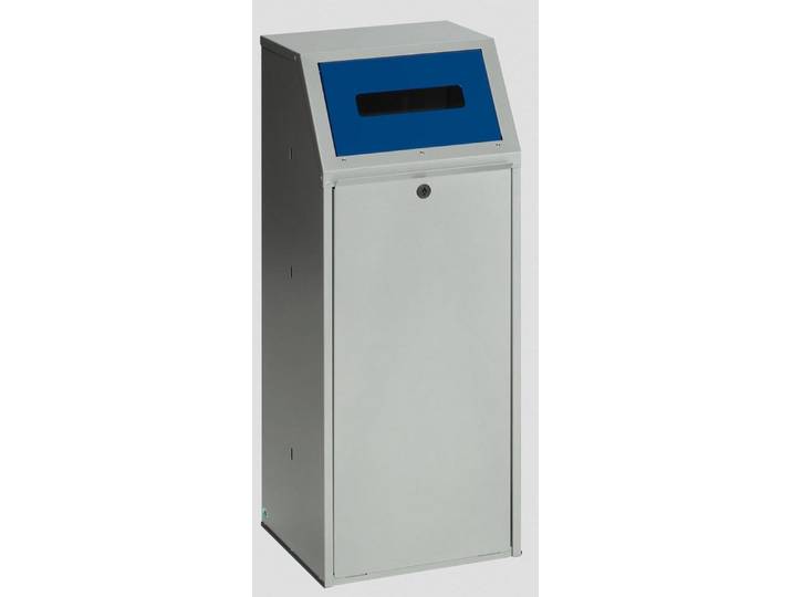 PROREGAL® Mülleimer Robuster Wertstoffsammler Klapptür für Papier 70L 100x40x40cm Grau