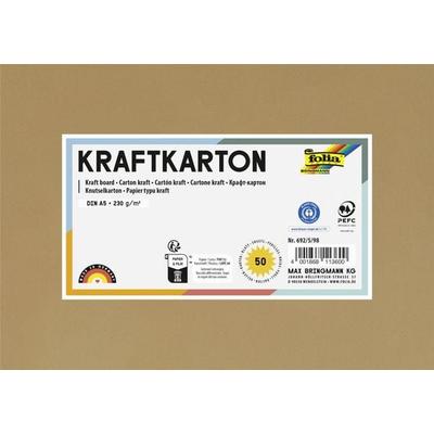 Folia Kraftkarton, 230g/m², DIN A5, 50 Blatt